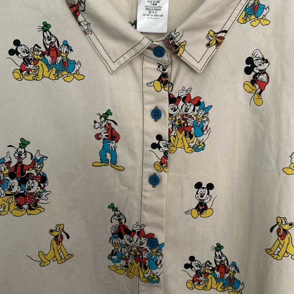 Disney Button Down 100% Cotton - image 2